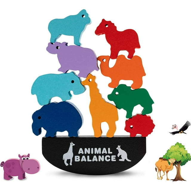Juguetes apilables con dinosaurios HUOGUO para niños de 3 a 5 años