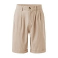 thumbnail image 3 of toraway Male Summer Casual Solid Short Pant Button Short Trouser Pant Pocket Short Fashion Short M, 3 of 3