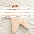 thumbnail image 3 of UACY Infant Boys Girls Star Shaped Hooded Jumpsuit Plush Wrap Romper, Soft Zip Up Outfit for Newborn Baby Lounging Baby Shower Gift (Dark Purple, 6-9 Months), 3 of 5