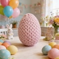 thumbnail image 5 of Hand Crocheted Easter Eggs - Khaki Foam Filled Knitted Ornaments for Baskets, Easter Tree Hanging Decor, Soft Fabric Egg Hunt Props, Rustic Spring Home Decoration, 5 of 6