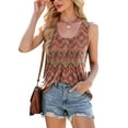 thumbnail image 3 of Deago Womens Tie Dye Summer Tank Tops Sleeveless Crew Neck T Shirt Pleated Front Flowy Casual Loose Fit Tunic Blouses, 3 of 10
