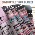 thumbnail image 3 of LHSHID to My Wife Blanket Romantic I Love You Blessing Sweet Gifts for Birthday Anniversary Valentines Christmas Thanksgiving Warm Soft Cozy Fluffy Lightweight Throw Blankets 30"x40", 3 of 5