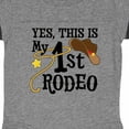 thumbnail image 3 of Inktastic Yes, This is My 1st Rodeo Cowboy Hat with Red Band, Lasso Boys or Girls Baby Bodysuit, 3 of 4