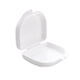 thumbnail image 1 of Estuche para retenedores con orificios de ventilación y tapa abatible. Estuche para protector bucal. Caja para retenedores dentales de ortodoncia. Contenedor para guardar dentaduras postizas (blanco)., 1 of 7