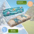 thumbnail image 5 of HUIACONG Beach Turtle & Seashell Golf Cart Seat Cover, Portable Breathable Golf Cart Seat Covers 2 Pack for 2-Seat Golf Carts, 5 of 7
