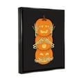 thumbnail image 3 of Stupell Industries Hear See Speak No Evil Pumpkins Graphic Art Jet Black Floating Framed Canvas Print Wall Art, Design by Linda Birtel, 3 of 6