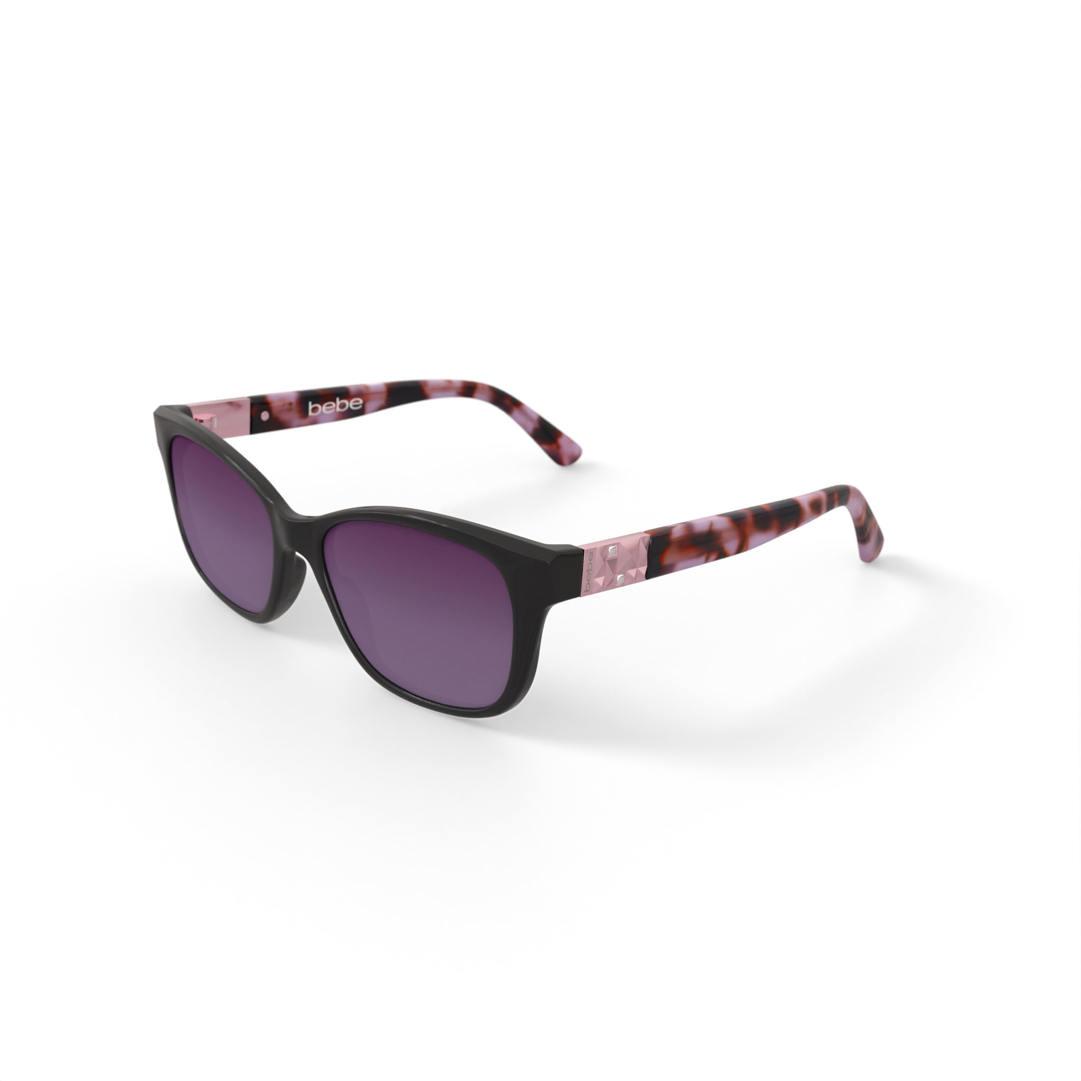 bebe Women's Rx'able Fashion Sunglasses, BBOS1005, Black, 54-16-140, with Case