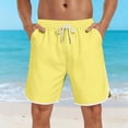 thumbnail image 2 of Hesxuno Men Basketball Sports Shorts Loose Fit Drawstring Athletic Shorts Elastic Waist Sweat Shorts 2026 Running Jogging Gym Shorts Yellow XL, 2 of 5