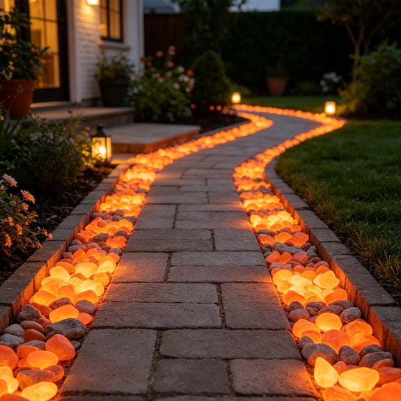 Hyknon 400pcs Glow in The Dark Rocks Multicolor Glowing Night Guide Pebbles Decorative Luminous Garden Stones for Birthday Outdoor Landscaping Fish Tank Yard Walkway