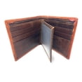 thumbnail image 2 of Western Men's Leather Rooster Floral Tooled Laser Cut Lone Star Short Wallet in 9 colors, 2 of 5