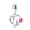 Love Carnation, variant on Original Mother's Day Gift 925 Sterling Silver DIY Charm 5A Zircon fit Charm Bracelet for Women Jewelry