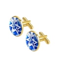thumbnail image 2 of Flag of Israel Elegant Men's Cufflinks Set, for Formal Attire, Crafted with Durable Stainless Steel, Ideal for Business Meetings and Special Occasions, 2 of 6