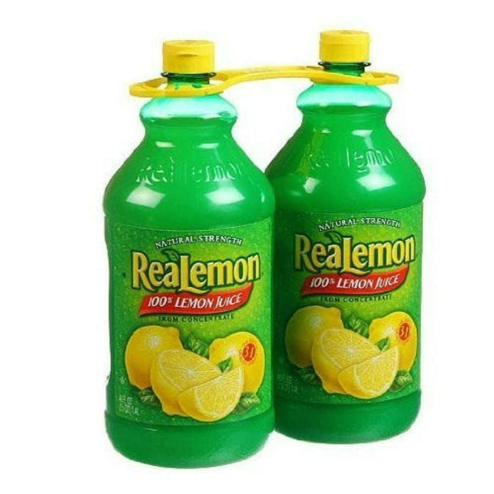 realemon 100 lemon juice 2/48 oz. bottles by realemon