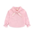 thumbnail image 5 of ZHOGXU Toddler Girls Outfit Long Sleeve Bunny Ear Design Blouse And Rolled Hem Jeans Stylish Two Piece Comfortable Sets For Casual Daily Wear,Pink,4-5 Years, 5 of 9