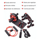 thumbnail image 2 of Kit Malubero Rodillo Abdominal Barras Push-up Cuerda Ejercitador Mano Negro con rojo, 2 of 3