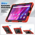 thumbnail image 5 of For Lenovo Tab K10/M10 Plus (2nd Gen) Case 10.3 inch, 360 Rotating Shockproof Cover with Stand, Screen Protector, Shoulder Strap (TB-X6C6/TB-X606), Red, 5 of 7