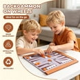 thumbnail image 2 of Premium Rolls Up Backgammon Board PU Backgammon Game Mat Board Foldable Design For Camping And Social Gatherings, 2 of 12