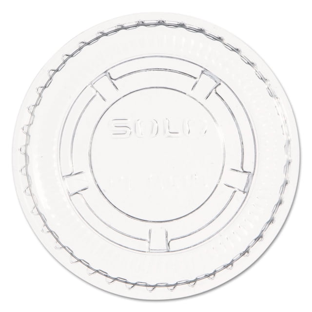 Tapa para contenedor de porciones Dart Solo, PET transparente, 125 quilates