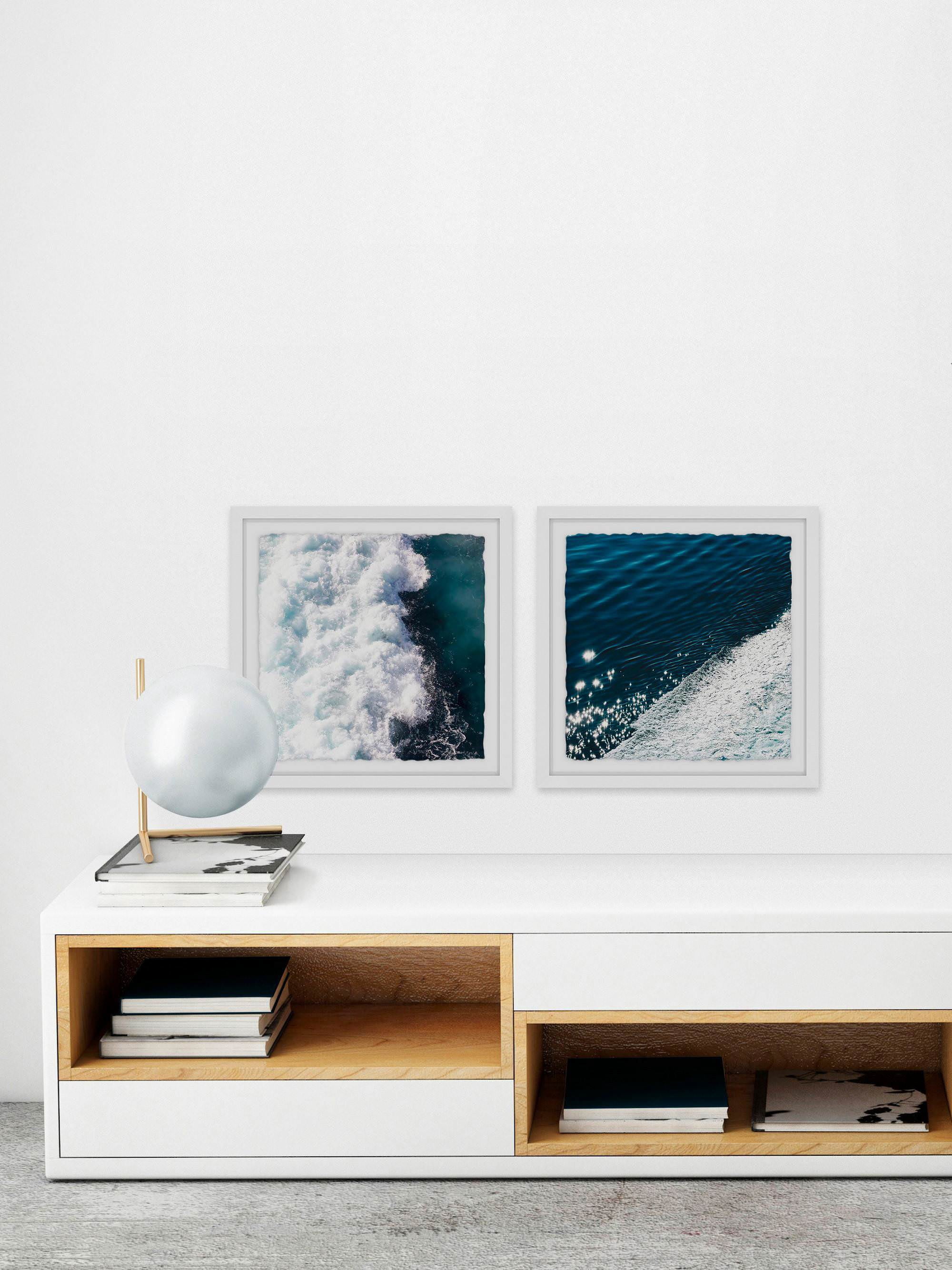 Midnight Blue Wave II Diptych