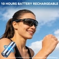 thumbnail image 5 of Osawalla Smart Cycling Glasses with Bluetooth Audio, 5-6H Playtime, Magnetic Charging | Choose Lens (Gray/Night Vision/Coated) for Riding, Skiing, Running | TR90 Frame, IPX5 Sweatproof, 5 of 9