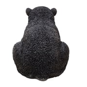 Hi-Line Gift Ltd Black Bear Cub Sitting Garden Statue