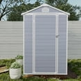 4' x 6' Plastic Shed for Outdoor Storage, Resin Storage Shed with ...