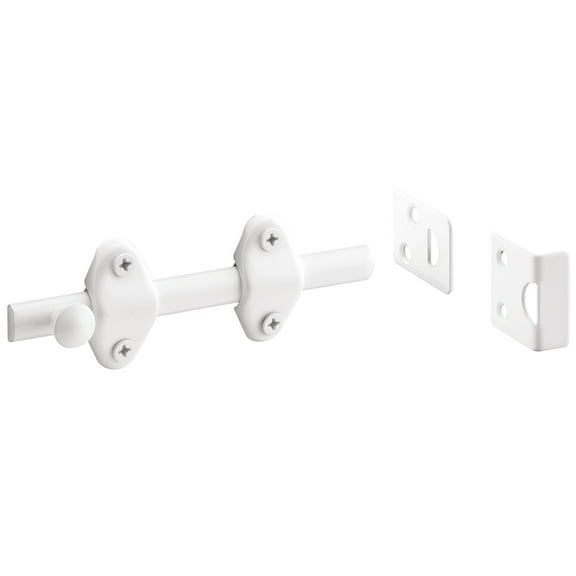 Surface Bolt, 4 in. Long, White