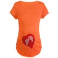 thumbnail image 1 of CafePress - Baby Feet In Heart Maternity T Shirt - Maternity Dark T-Shirt, 1 of 1