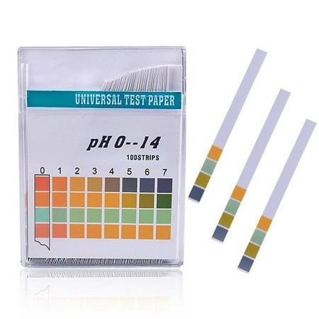 PH 0-14 Test Paper Litmus Strips Tester, 100pcs Per Pack Universal PH Testing Strips for Alkaline Urine Salive household drinking water,pools ,Aquariums,Hydroponics PH
