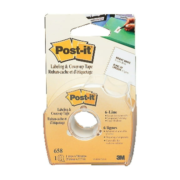 Post-itÂ® Notes Cover-Up And Labeling Tape, 6-Line Width x 700"