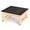 Light Wood-6.9 Inch, variant on One Step Stool For Adults Seniors With Non-slip Rubber Stepping Surface  Heavy Duty Wooden 450 Lbs Capacity Bed Steps High Beds Bathroom Bedroom Kitchen & Bedside Support