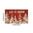 thumbnail image 3 of Christmas Doormat, Christmas Tree Rug, Winter Entryway Floor Mat with Let It Snow Design, Non-Slip Polyester Decorative Holiday Welcome Mat for Indoor Outdoor Use, 3 of 7