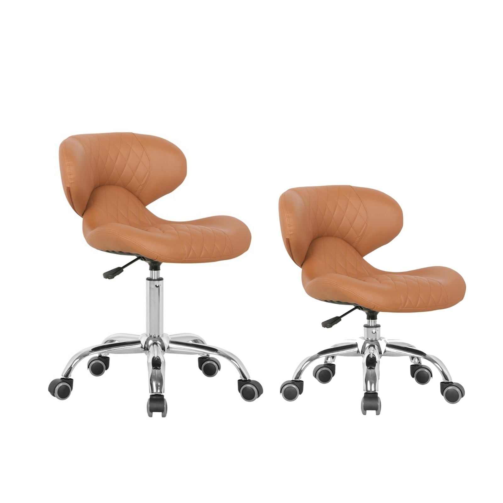 HugoII Nail Technician Stool and Pedicure Stool Set, Rolling Chair for Nail Salon Pedi Spa