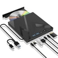 thumbnail image 1 of 7 in 1 External Bluray Drive, USB 3.0 Type-C Optical External Bluray/DVD Drive Burner with SD/TF Port, Support 100G Disc R/W for PC Compatible with Windows XP/7/8/10/11 Mac Laptop Desktop, 1 of 7