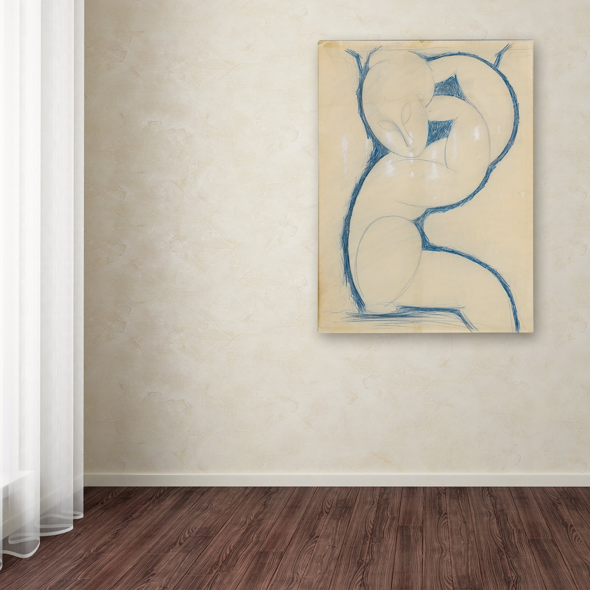 Trademark Fine Art 'Caryatid' Canvas Art by Modigliani