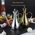 thumbnail image 4 of Zhuge Lata de aceite de oliva, botella dispensadora de aceite de acero inoxidable, recipiente para condimentos, botellas, accesorios de herramientas de cocina, bote para salsa de soja de 500 ml, 4 of 4