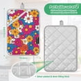 thumbnail image 6 of Yayeee Pot Holders Kitchen Heat Resistant with Pockets 7"x9.8" Cotton Oven Cooking Hot Pads, Red Whimsical Floral, 6 of 7