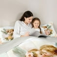 thumbnail image 5 of Homewish Cartoon Angel Girl Full Size Comforter Sets,Retro Rustic Flower Bedding Comforter Set,Merry Christmas Bedding Sets For Girls Boys,Microfiber Bedroom Decor Reversible,3pcs, 5 of 8