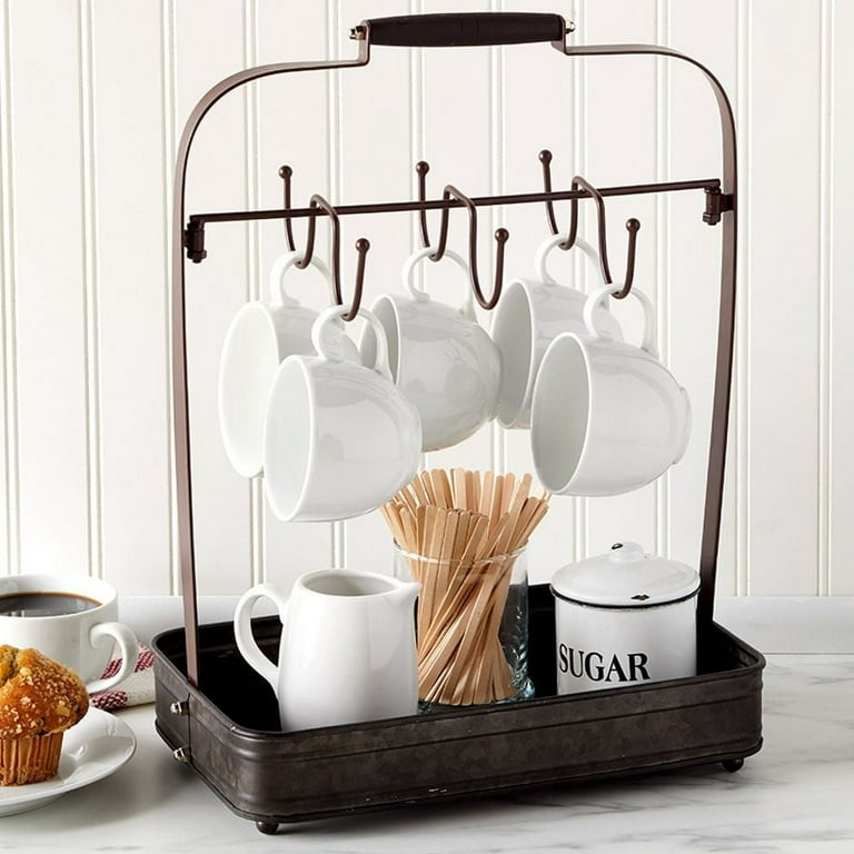 Metal wall mug rack sale