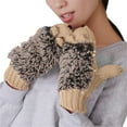 thumbnail image 3 of TRUBKH Warm Winter Gloves for Women Fingerless Gloves Men Fingerless Gloves Gloves Womens Warm Gloves Thermal Gloves for Men Finger Gloves Beige One Size, 3 of 6