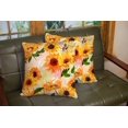 thumbnail image 3 of Set of 2 a Pattern Yellow Sunflowers a Watercolor Background Vintage Style Floral Repeat Print Throw Pillow Covers 18X18 Inch Decorative Pillow Cases for Couch Bedroom Living Room, 3 of 6