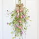 thumbnail image 5 of Corona de huevo de Pascua para puerta de entrada, suministros para fiestas, guirnalda colgante de pared con vegetación artificial para celebración,, 5 of 8