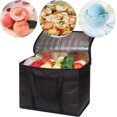 thumbnail image 4 of XL Insulated Reusable Grocery Bags with Sturdy Zipper Reinforced Bottom & Handles, 4 of 5