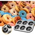 thumbnail image 2 of Woeilo Nonstick Donut Pan Cake Mold, Mini Carbon Steel Doughnut Baking Tray/Mould for Cookie, Muffin Bakeware Kit, DonutsBagels Doughnuts Biscuit Cake Baking Tray Maker Pan (12-Cavity) Black, 2 of 5