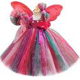 thumbnail image 3 of Vestido de tutú de hada de otoño del bosque para niñas, vestido de fiesta de cumpleaños de Halloween, disfraz de princesa de hada del bosque, vestido de niña de flores para niñas, 3 of 5
