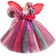 thumbnail image 3 of Vestido de tutú de hada de otoño del bosque para niñas, vestido de fiesta de cumpleaños de Halloween, disfraz de princesa de hada del bosque, vestido de niña de flores para niñas, 3 of 5