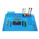 thumbnail image 4 of Estera de soldadura antiestática, almohadilla de estación de trabajo multiusos magnética resistente al calor para soldar reparación de relojes de teléfonos (1 unidad, azul), 4 of 5