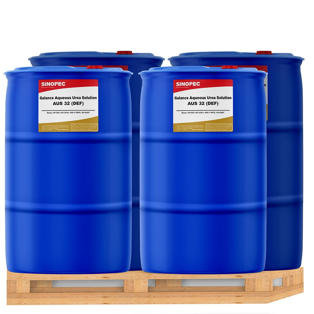 Sinopec DEF Fluid 55 Gallon Drum - Diesel Exhaust Fluid (4 Pack Super 55 Gallon Drum Of Diesel Fuel