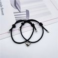 thumbnail image 2 of Pulseras de pareja Colgantes con dijes magnéticos Pulsera de cuerda trenzada con deseos de campanas magnéticas (negro) brillar  Electrónica, 2 of 5