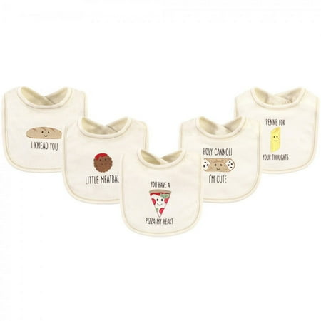UPC: 0660168665116 | Touched by Nature Baby Organic Cotton Bibs 5pk Pizza One Size